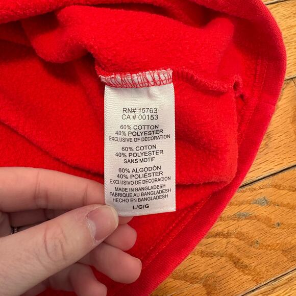 Champion Ohio State Buckeyes Sweatshirt Red Raised Script Pullover Womens Medium - Picture 4 of 6